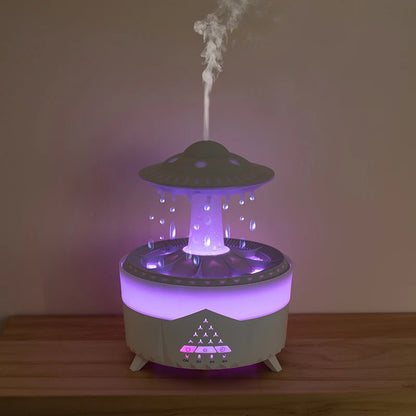 🌐New UFO Raindrop Humidifier Water Drop Air Humidifier USB Aromatherapy Essential Oils Aroma Air Diffuser Household Mist Maker Home Decor