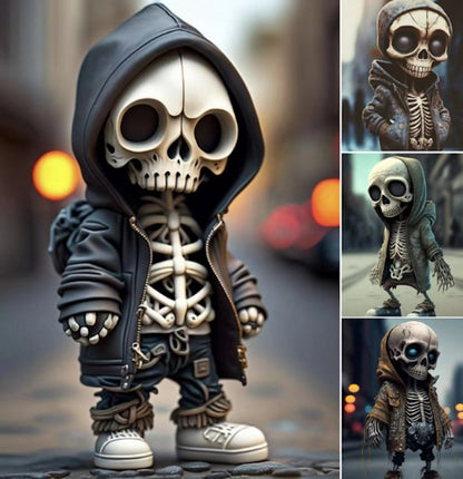 🌐Halloween Cool Skeleton Figurines Halloween Skeleton Doll Resin Ornament Home Decor