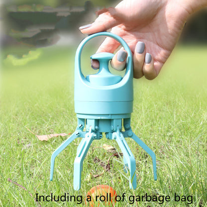 🌐Portable Lightweight Dog Pooper Scooper With Built-in Poop Bag Dispenser Eight-claw Shovel For Pet Toilet Picker Pet Products