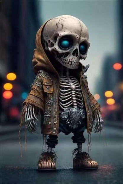 🌐Halloween Cool Skeleton Figurines Halloween Skeleton Doll Resin Ornament Home Decor